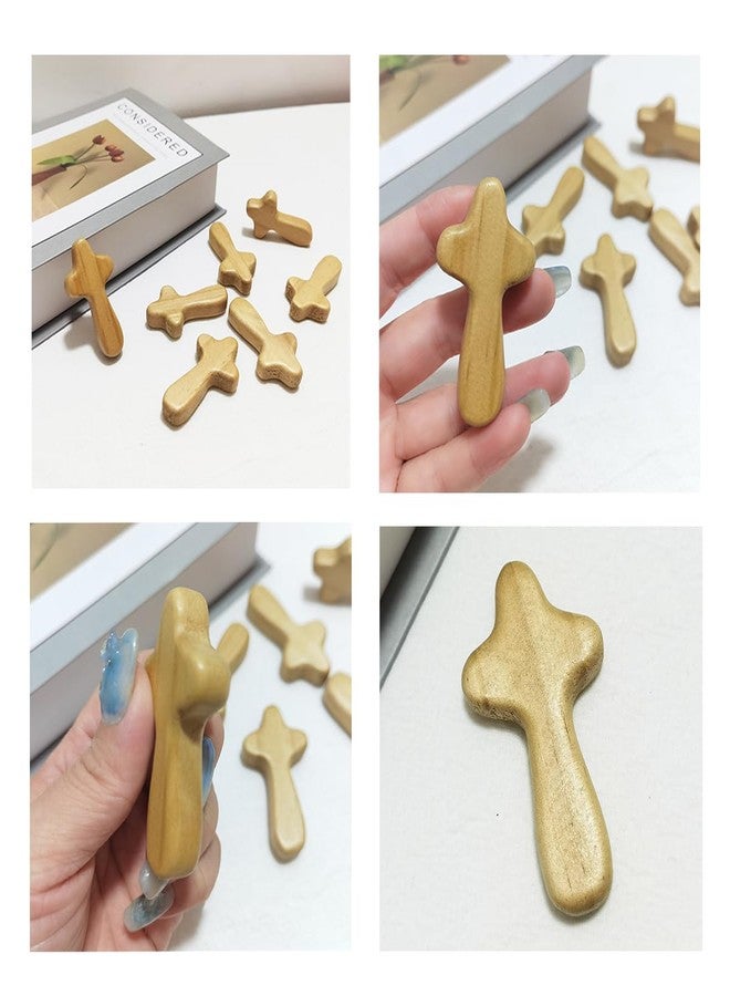 EAEDMY 12Pcs Small Wooden Pocket Crosses, Mini Portable Pine Hand Held Jesus Cross, Prayer Cross for Religious Occasion or Communion, 2.44in - Image 5